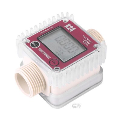 1pc K24 Turbine Digital Diesel Oil Fuel Flow Meter Gauge For