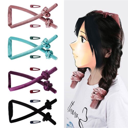 magic hair curlers styling tools heatless curls rollers ribb