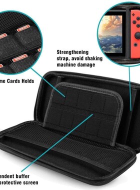 6 in 1 Kit Bag for Nintendo Switch Case Hard Shell EVA Carry