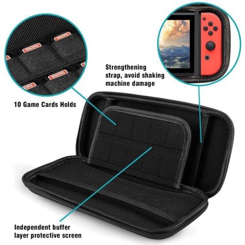6 in 1 Kit Bag for Nintendo Switch Case Hard Shell EVA Carry