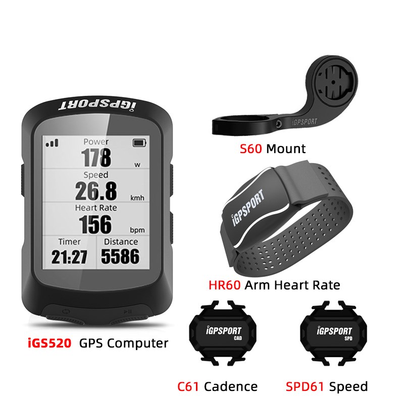 IGS520 Bicycle Computer Waterproof IPX7 ANT+ Wireless Bike S