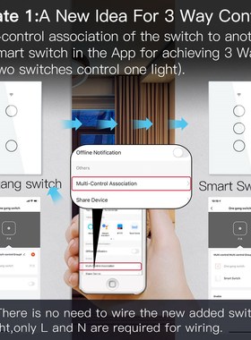 Smart Glass Panel Switch Smart Life/Tuya App Multi-Control A