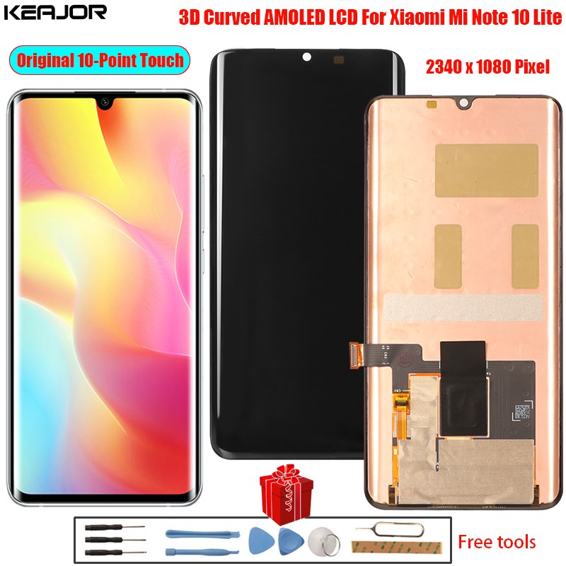 3D Curved Display For Xiaomi Mi Note 10 Lite LCD Display Dig
