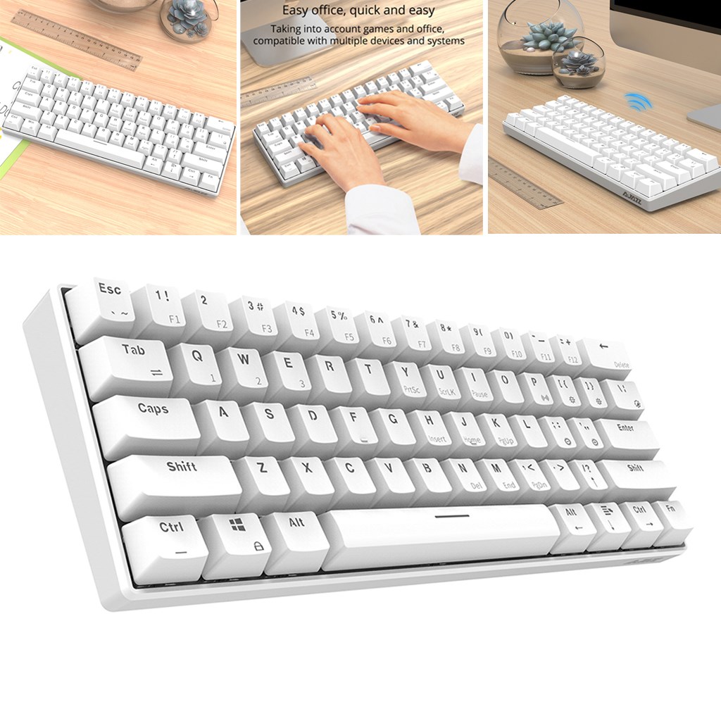 61 Keys Mini Bluetooth Mechanical Keyboard Dual Mode Wirele