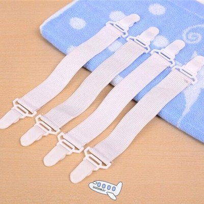 4pcs/set White plastic Cover Grippers Holder Mattress Bed Sh