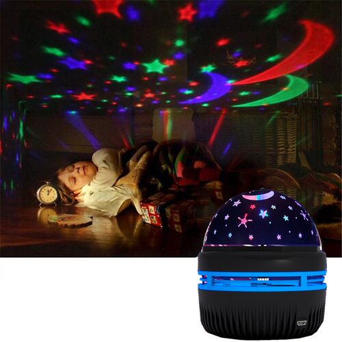 Galaxy Projector Starry Sky Rotating LED Night Light USB Chi
