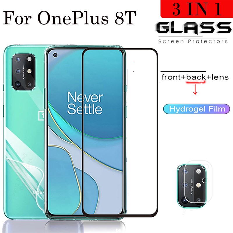 3 IN 1 Full Cover Front Tempered Glass For Oneplus 8T Back H