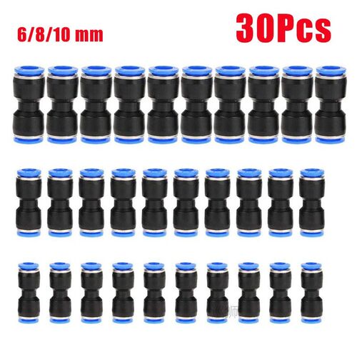 40pcs Pneumatic Fittings Straight Push Plastic Connector 6/8