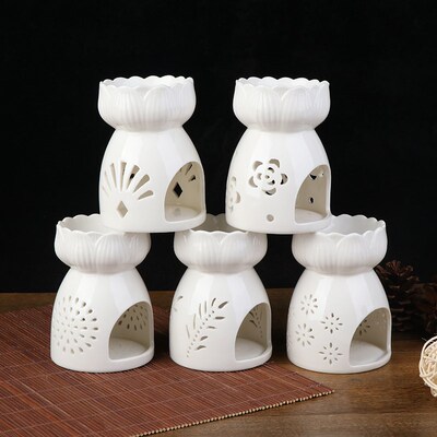 1pc Ceramic Candle Holder Oil Incense Burner Essential Arom