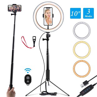 10” Ring Lamp With Stand Live Video Light Makeup Photograph