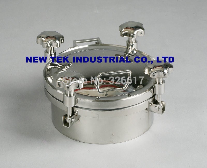 Sanitary 200mm Round Pressure Tank Manhole Cover Stainless