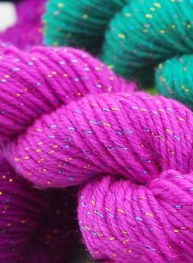 50g Glitter Wool Acrylic Yarn Crochet Thin Thread Shiny Yarn