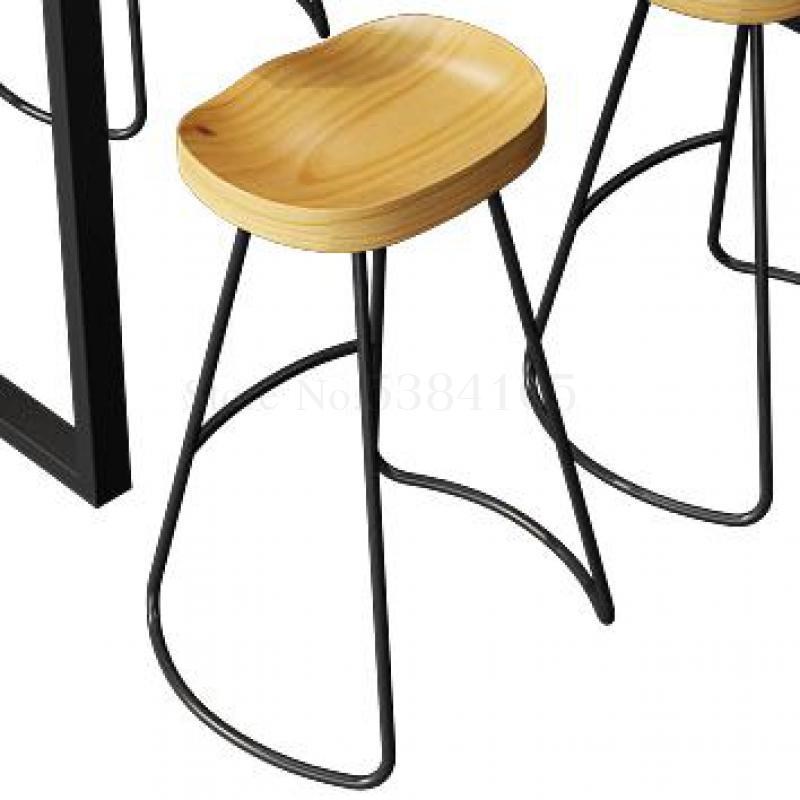 Simple Modern Bar Table Solid Wood Table And Chair Combinati