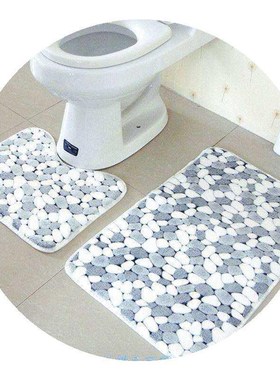 Bathroom Set Toilet WC Seat Cover Bath Mat Lid Toilet Set