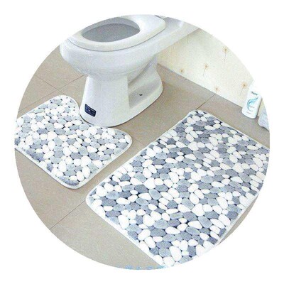 Bathroom Set Toilet WC Seat Cover Bath Mat Lid Toilet Set