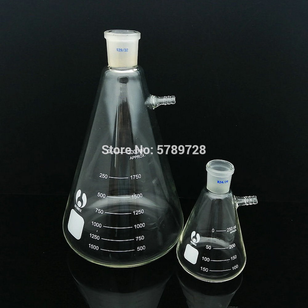 1PCS 25ml to 2000ml Glass Vacuum Grinding Mouth Filtration S