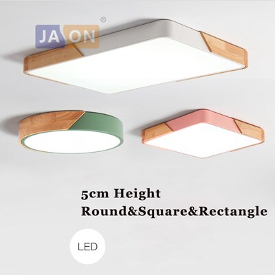 LED Modern Iron Wood Acryl 5cm Height Black White Green Blue