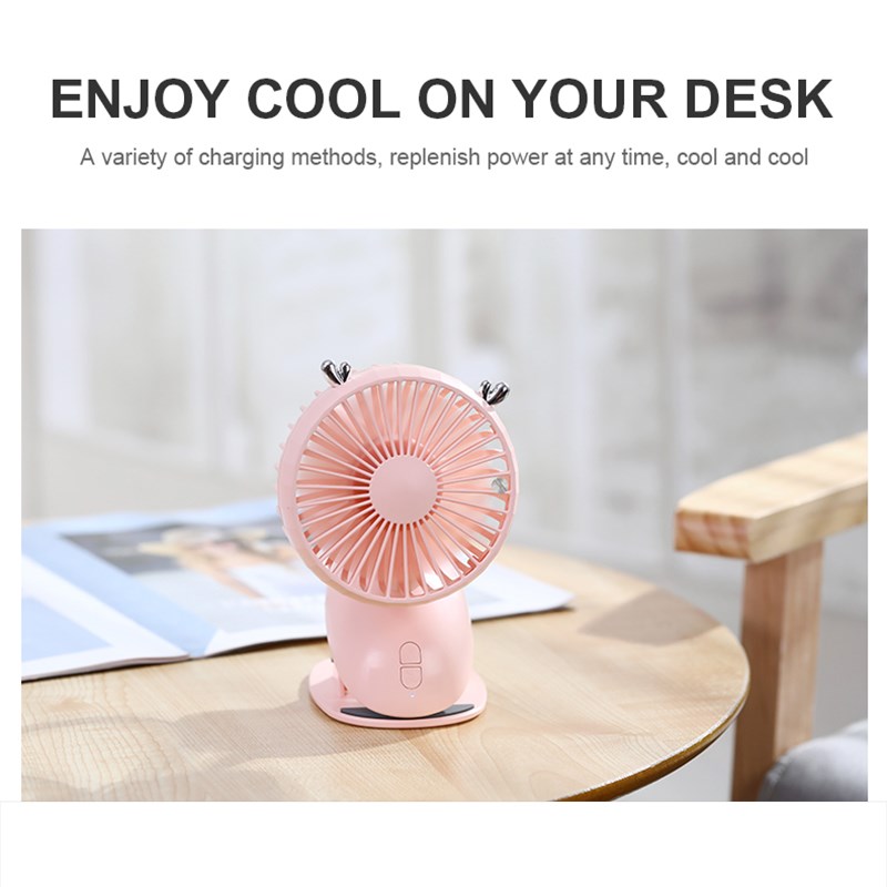 MINI Clip USB Desk Fan Battery Operated Personal Small Deskt