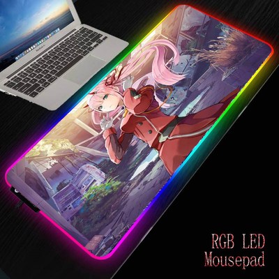 Mairuige Zero Two Anime Girl Gaming RGB Large Mouse Pad Game