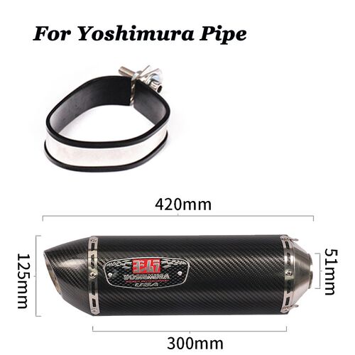 Motorcycle Exhaust Pipe Muffler Escape  Moto Carbon Fiber Ho