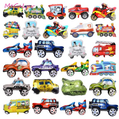 Car Balloon Fire Truck Transportation Balloon Children Toy B