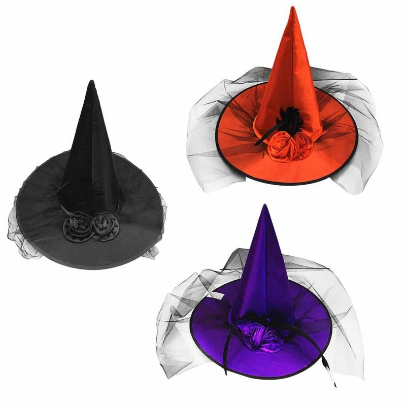 Halloween Hats Black Witch Spider Hat Props For Halloween Fe