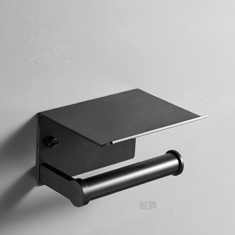 Wall Mounted Black Toilet Paper Holder Tissue Paper Holder R