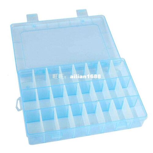 24 Compartment Storage Box Plastic Box Jewelry Earring Case