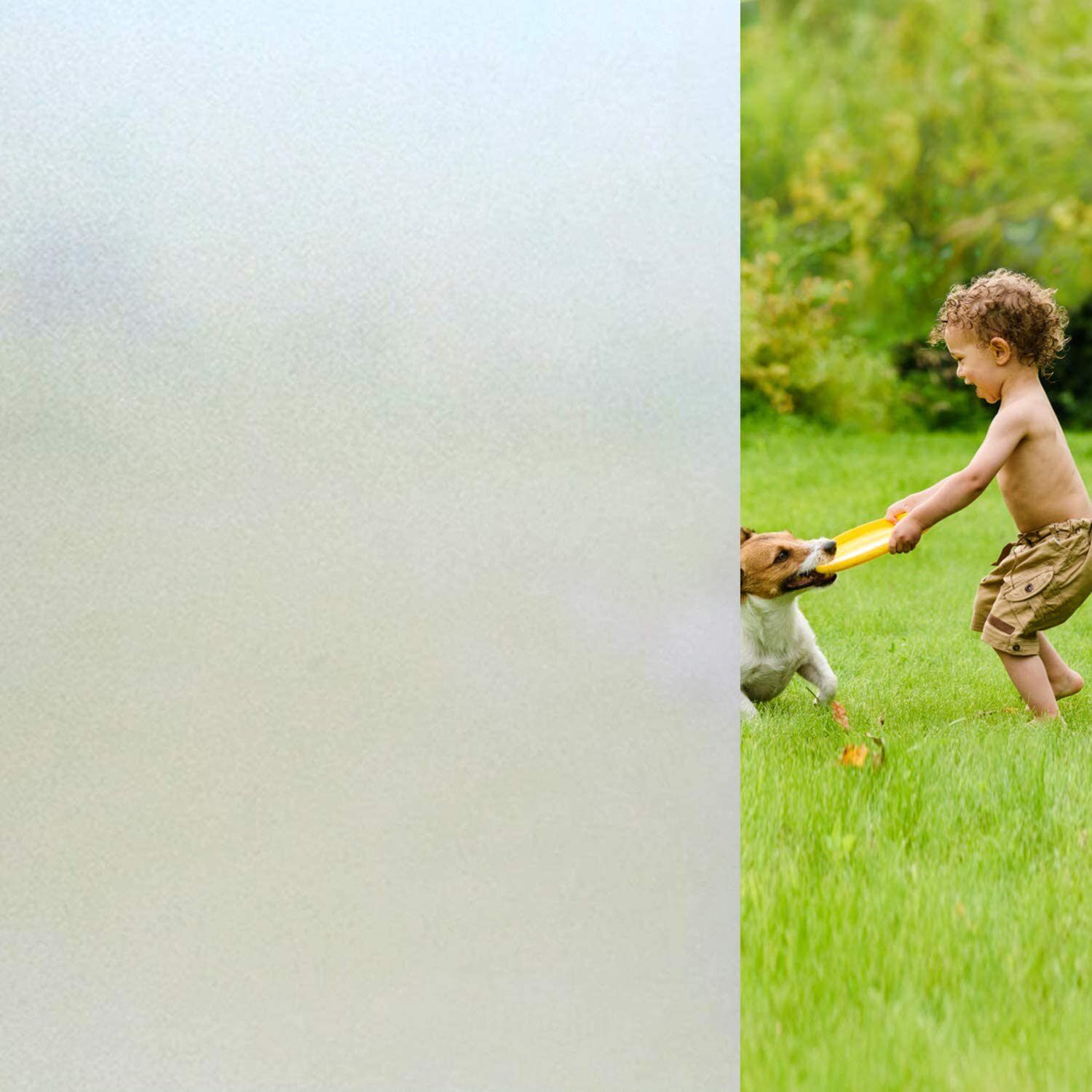 Non Adhesive Frosted Window Film Matte Privacy Window Stick