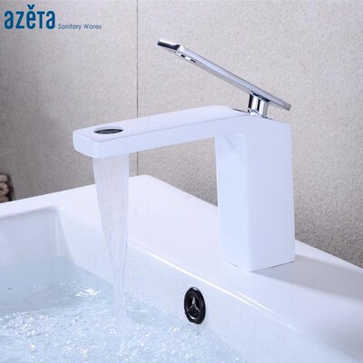 Azeta Basin Faucet Bathroom Waterfall Washbasin Mixer Tap Wh