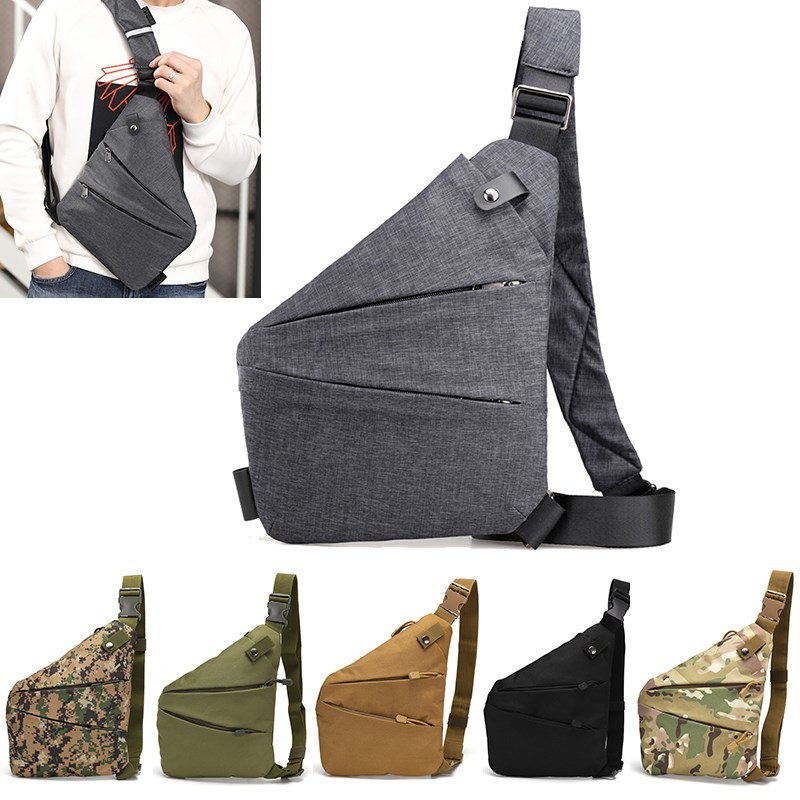 DIENQI Small Anti Theft Crossbody Bags For Men Thin Men's B