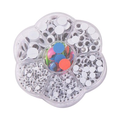 Universal 700Pcs 4/5/6/7/8/10/12mm Total Mixed Googly Eyes