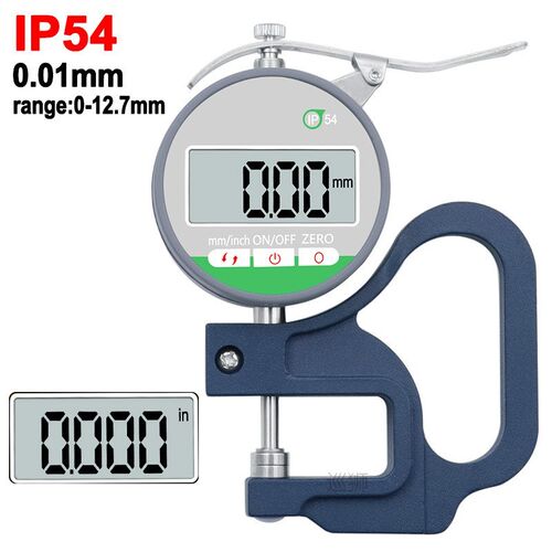 0-12.7mm 0.001mm Digital Thickness Gauge Meter Touch screen