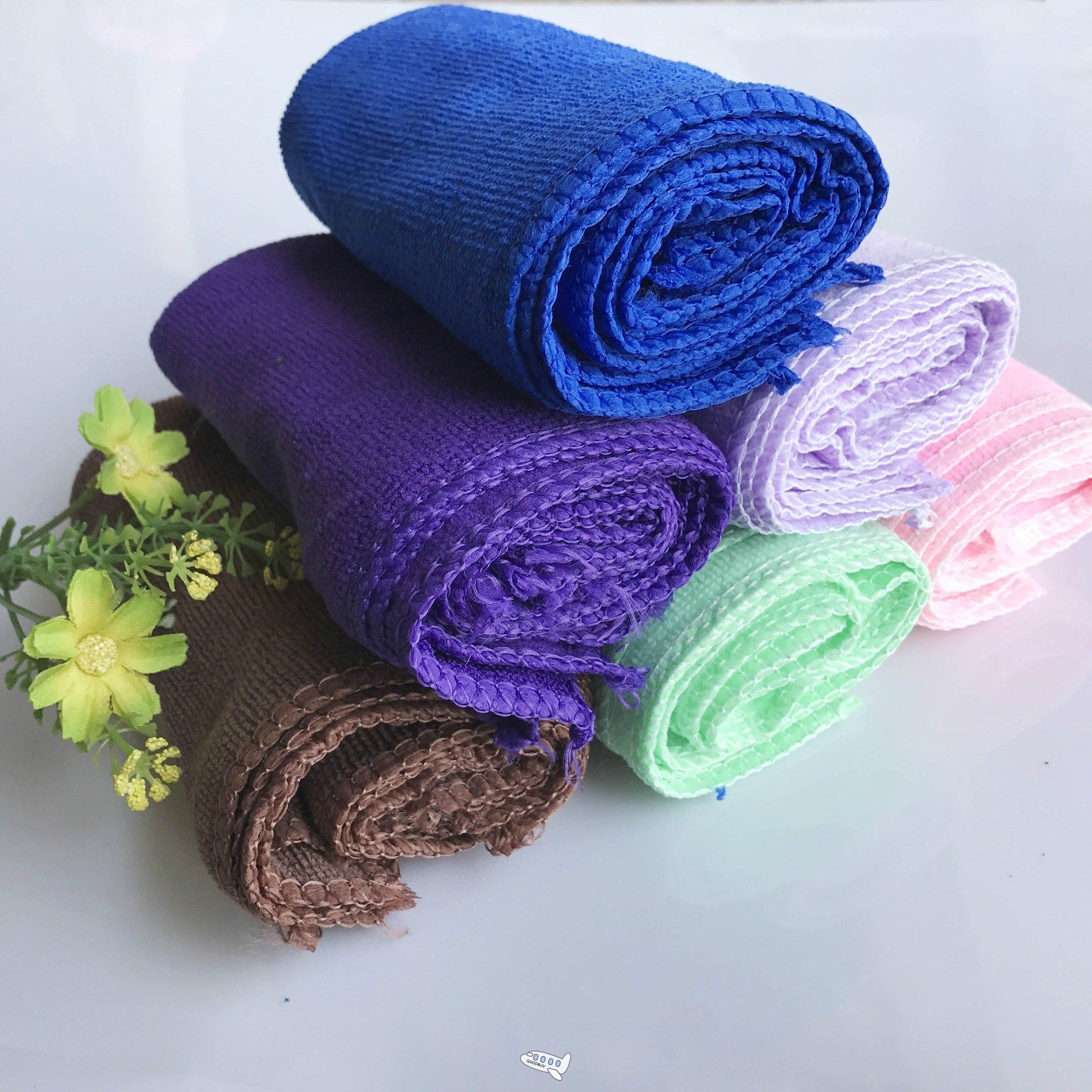5/10pcs green & blue microfiber cleaning auto car detailing