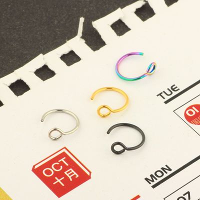 2pcs/lot U Shaped Fake Nose Ring Hoop Septum Rings Titanium