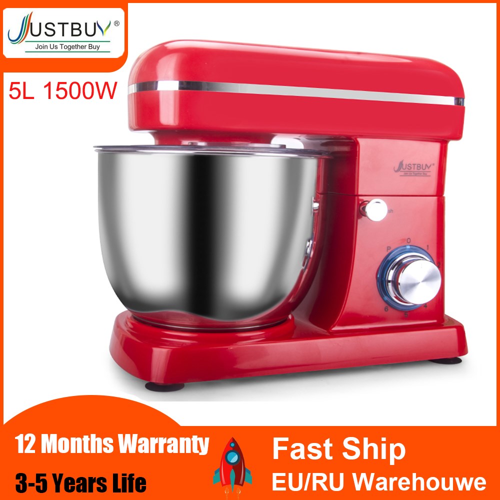 Food Processor 5L 1500W  6-speed Kitchen Stand Mixer Cream E