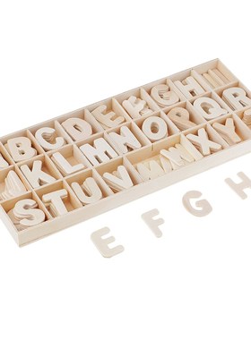 156 Pieces Craft Wood Letters, Natural Colors, Wood Alphabet