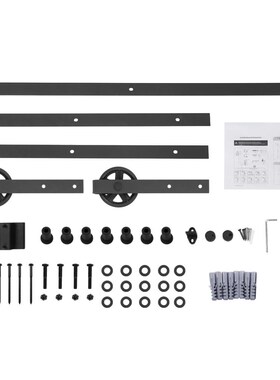 8F Sliding Barn Door Hardware Roller rack Rail Kit Set for C