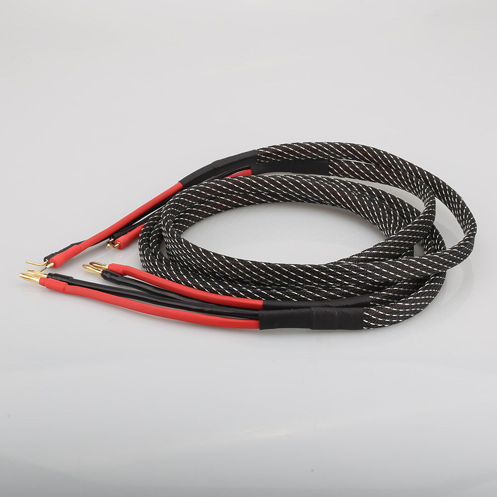 High Quality Pair Pure copper loudspeaker cable HIFI Banana