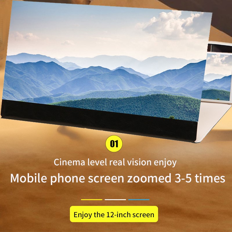 3D Screen Amplifier 12inch Mobile Phone Magnifying Glass HD