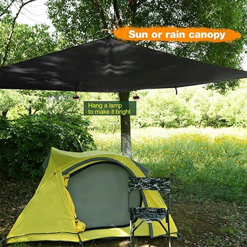 360x290cm Waterproof Tarp Tent Shade Outdoor Camping Hammock