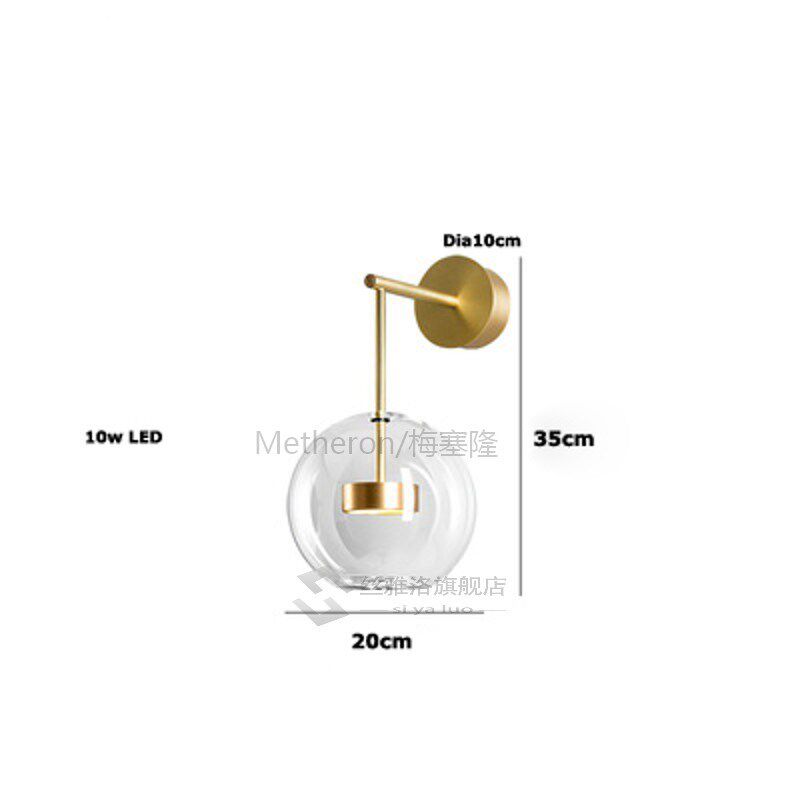 LED Postmodern Iron Glass Bubbles Golden Chandelier Lighting