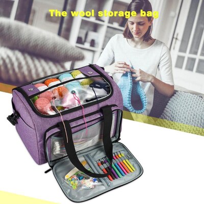 Knitting Needles Sewing Set DIY Storage Bag Crochet Hooks T