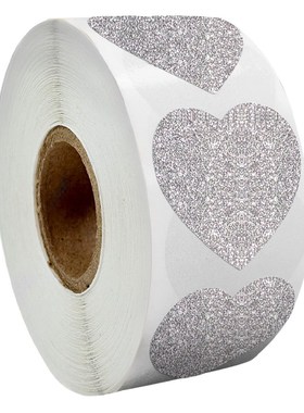 50-300Pcs Diamond Glitter Stickers 1inch Heart Seal Small Bu