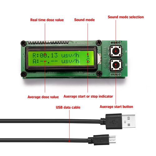 Nuclear Radiation Detector Monitor Radioactive Radiation Tes