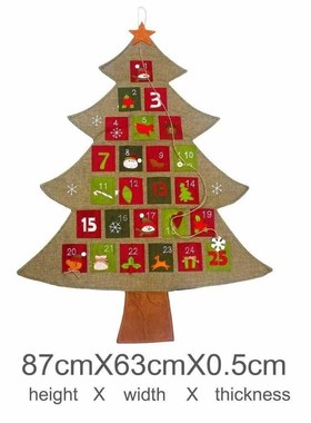FENGRISE Christmas Advent Calendar Hanging Felt Xmas Countdo