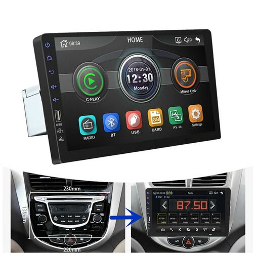 9Inch 1Din Car MP5 Player Press Screen FM Radio Bluetooth US