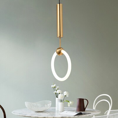 Modern Dining Room Pendant Light Gold Ring Bedroom Pendant L