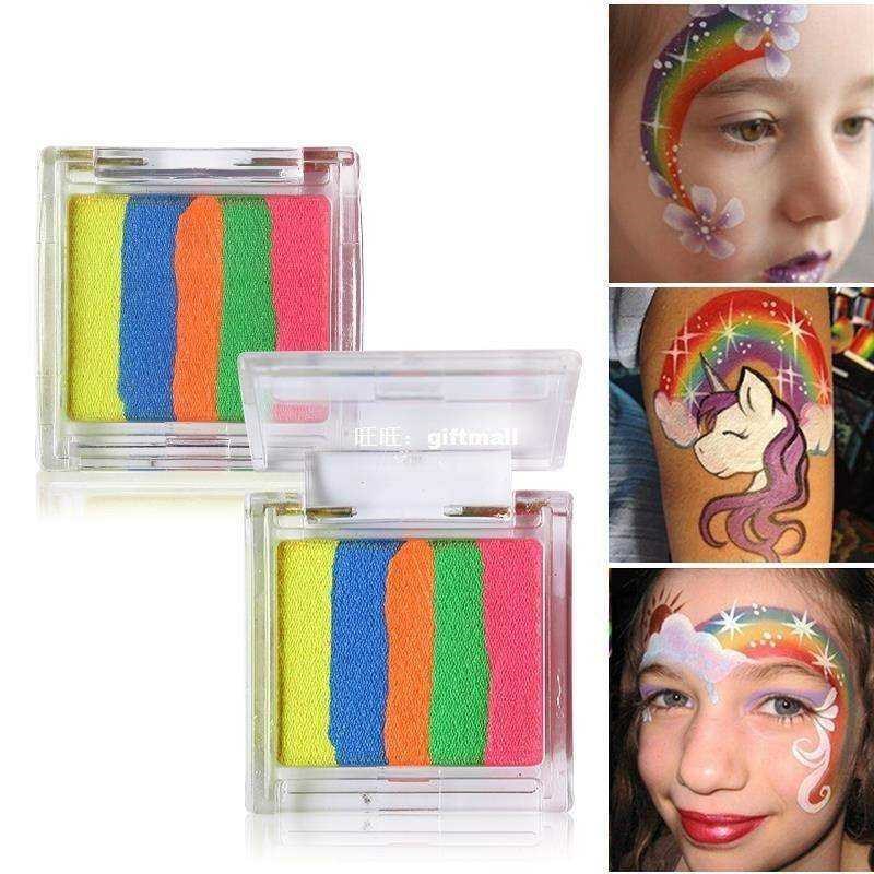 professional rainbow color body paint face painting art pigm