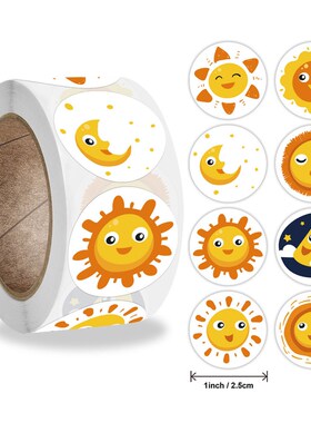 50-500 Pcs Smiley Face Sticker  for Kids Reward Sticker Yell